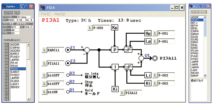 Super block diagram and ladder screen